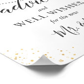 Blush Pink Floral Ratschläge und Wünsche Zeichen Poster (Ecke)