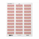 Blush Pink Floral Return Address Label (Vorne)