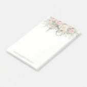 Blush Pink Floral Rosary Catholic  Post-it Klebezettel (angewinkelt)