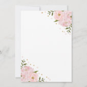 Blush Pink Floral Rose Taufe Christening Einladung (Rückseite)