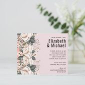 Blush Pink Floral Sage Hochzeitbudget (Stehend Vorderseite)