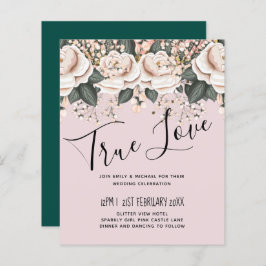 Blush Pink Floral Sage Hochzeitbudget