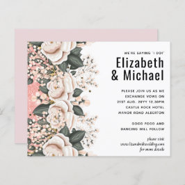 Blush Pink Floral Sage Hochzeitbudget