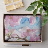 Blush Pink Floral Sakura Blossom Deko Seidenpapier (Geschenk)