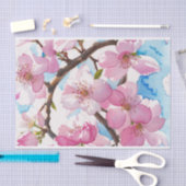 Blush Pink Floral Sakura Blossom Deko Seidenpapier (Handwerk)