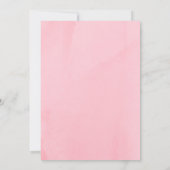 Blush Pink Floral Schwangere Mama zum Kinderdusche Einladung (Rückseite)