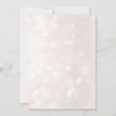 Blush Pink Floral Shimmer Baby Dusche Einladung (Rückseite)