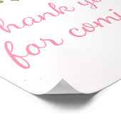 Blush Pink Floral Spring Danke, dass du gekommen b Poster (Ecke)