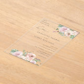 Blush Pink Floral & Succulent Wedding V2 Acryleinladungen (Ablage )