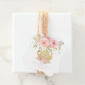 Blush Pink Floral Tee Party Babydusche Danke Geschenkanhänger (Beispiel)