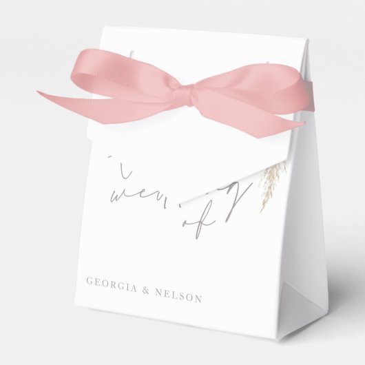 Blush Pink Floral The Wedding of Geschenkschachtel (Vorderseite)