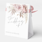 Blush Pink Floral The Wedding of Geschenkschachtel (Rückseite)