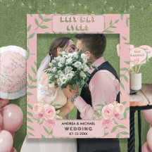 Blush Pink Floral Trendy Wedy Niedliches Foto Stan