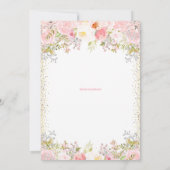 Blush Pink Floral Überraschung 50. Geburtstag Einladung (Rückseite)