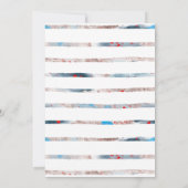 Blush Pink Floral und Feather Boho Heart Wedding Einladung (Rückseite)