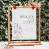 Blush Pink Floral Vielen Dank für die kommende Fav Sockelschild