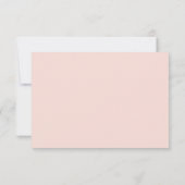 Blush Pink Floral Vielen Dank für Ihre Hochzeit Dankeskarte (Rückseite)