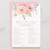 Blush Pink Floral Was ist in Ihrem Handy Shower Ga (Vorne/Hinten)