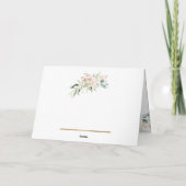 Blush Pink Floral Wasserfarbe Romantische Hochzeit Dankeskarte (Rückseite)