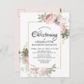 Blush Pink Floral Watercolor Christine Postkarte (Vorne/Hinten)