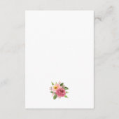 Blush Pink Floral Watercolor Hochzeit Begleitkarte (Rückseite)