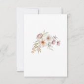 Blush Pink Floral Watercolor Hochzeit Dankeskarte (Rückseite)