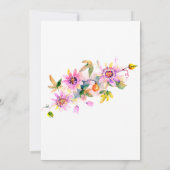 Blush Pink Floral Watercolor Hochzeit Einladung (Rückseite)