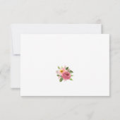 Blush Pink Floral Watercolor Hochzeit RSVP Karte (Rückseite)