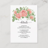 Blush Pink Floral Wedding Card Begleitkarte (Vorderseite)