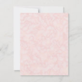 Blush Pink Floral Wedding Details Einladung (Rückseite)