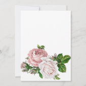 Blush Pink Floral Wedding Einladung (Rückseite)