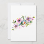 Blush Pink Floral Wedding Einladung (Rückseite)