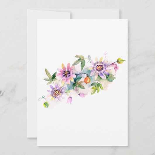 Blush Pink Floral Wedding Einladung (Rückseite)