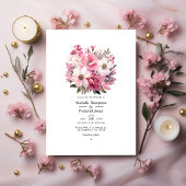Blush Pink Floral Wedding Einladung
