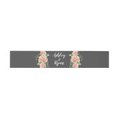 Blush Pink Floral Wedding Einladung Bauch Band (Flach)