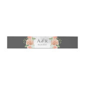 Blush Pink Floral Wedding Einladung Bauch Band (Flach)