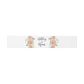 Blush Pink Floral Wedding Einladungsbanderole (Flach)