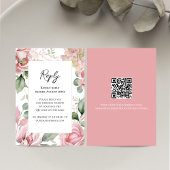 Blush Pink Floral Wedding Elegant RSVP Karte