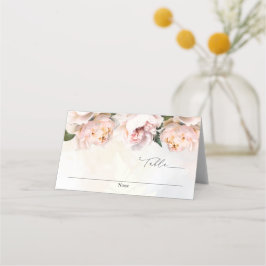 Blush Pink Floral Wedding Folded Escort Platzkarte