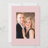 Blush Pink Floral Wedding Foto Einladung (Rückseite)