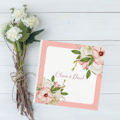 Blush Pink Floral Wedding Guest Book Notizblock