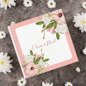 Blush Pink Floral Wedding Guest Book Notizblock