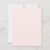 Blush Pink Floral Wedding Guest Information Card Einladung (Rückseite)