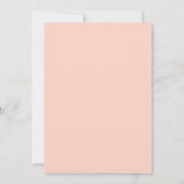 Blush Pink Floral Wedding Invitation with Elegant Einladung (Rückseite)