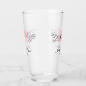 Blush Pink Floral Wedding Keepake Glas (Rechts)
