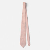 Blush Pink Floral Wedding Krawatte (Vorderseite)