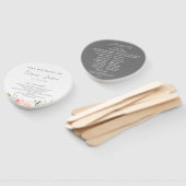 Blush Pink Floral Wedding Program Hand Fans Fächer (Non-assembled)