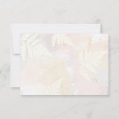 Blush Pink Floral Wedding RSVP Cards Karte (Rückseite)