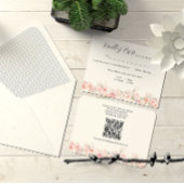 Blush Pink Floral Wedding RSVP Karte