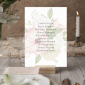 Blush Pink Floral Wedding Table Number Card Tischnummer